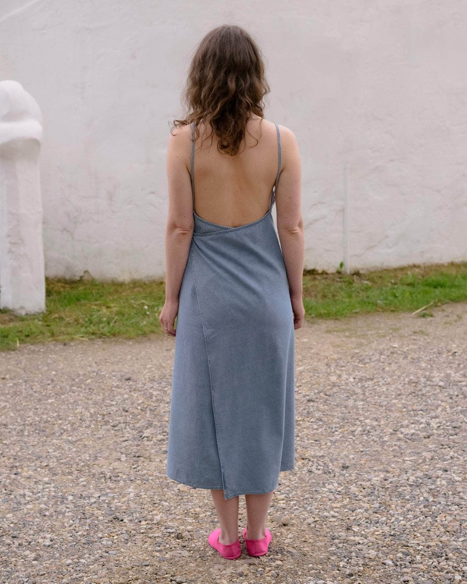 baserange linen dress Franca Dress in Lata beige | Linen cotton rib