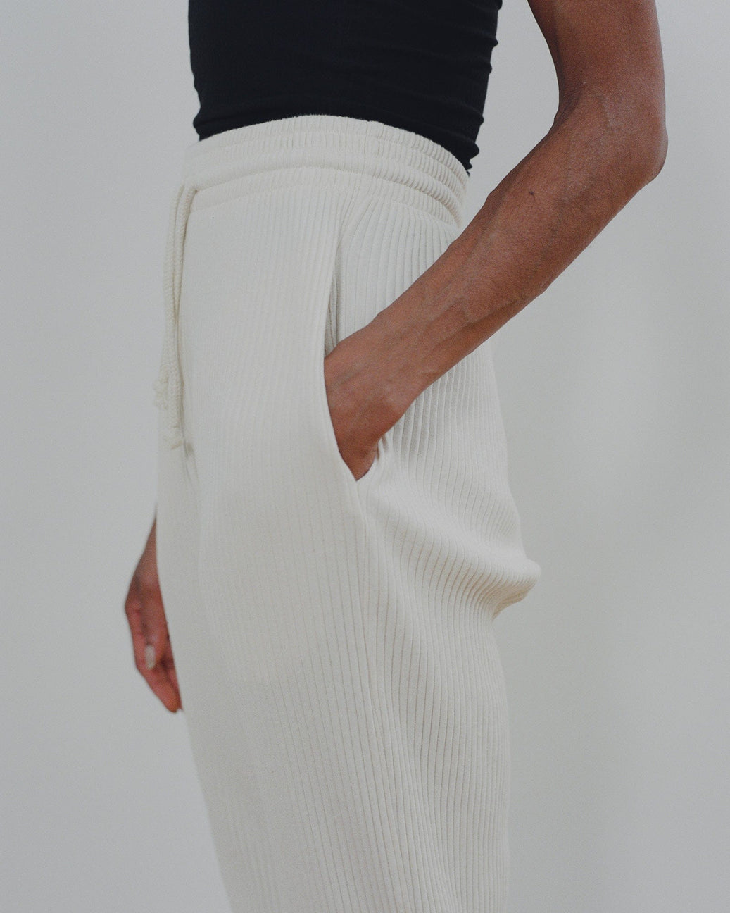 Sweatpants - Rib off white 100% organic cotton – Baserange