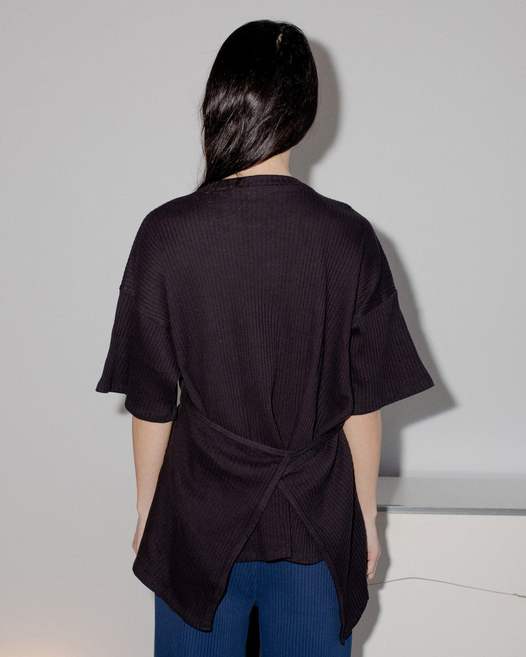 Plain Black Raw Cotton T-Shirt - Barbanera