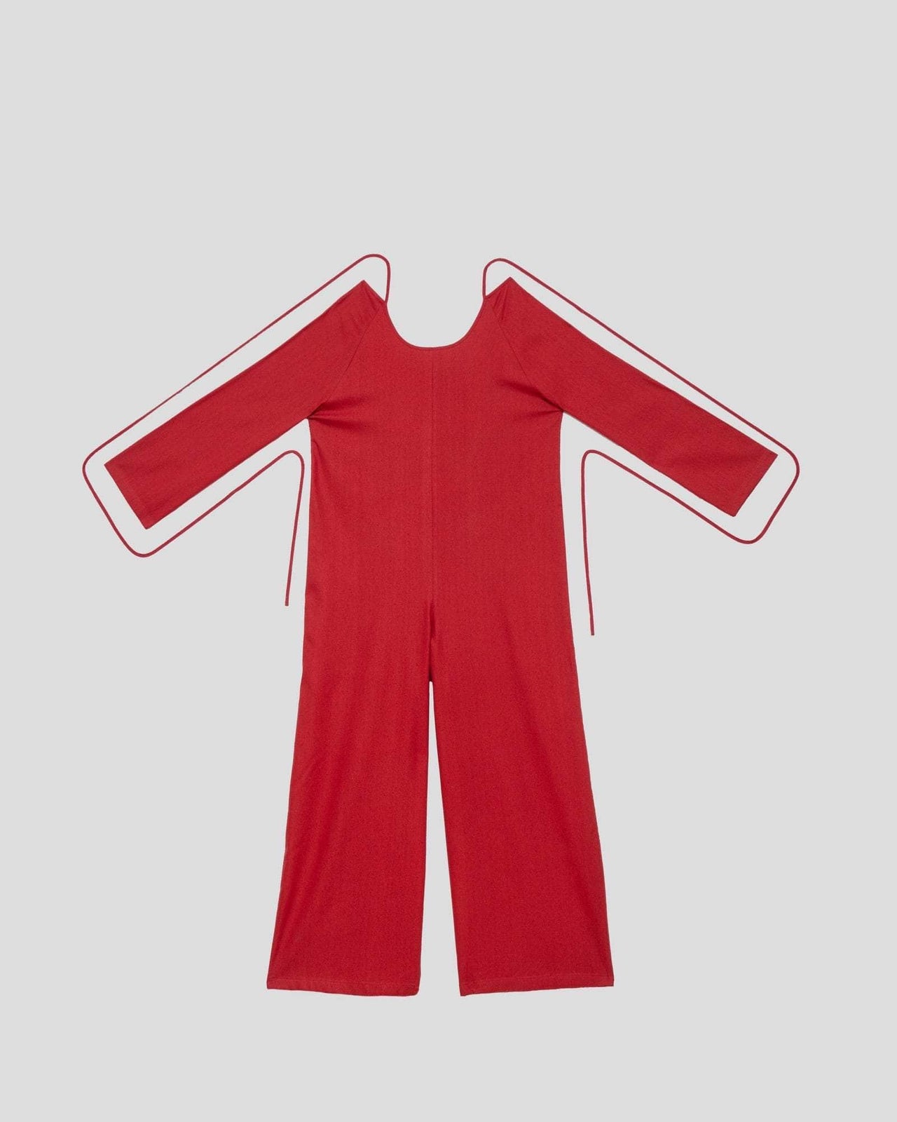 Otay Long Sleeve Jumpsuit in Rubia red | Wild silk | en | Baserange